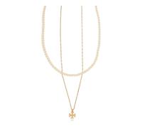 Tory Burch - Collier de perles - Femme - Accessoires - Jaune - Taille: ONE Size