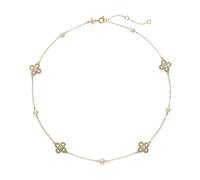Tory Burch - Collier Kira Clover Pearl - Femme - Accessoires - Jaune - Taille: ONE Size