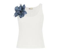 Tory Burch - Débardeur côtelé - Femme - Tops - Blanc - Taille: 42 FR