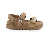 Tory Burch - Double Strap Suede Sandal - Femme - Chaussures - Beige - Taille: 37 1/2 EU
