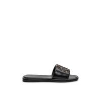 Tory Burch - Double T Sport Slide - Femme - Chaussures - Noir - Taille: 37 1/2 EU
