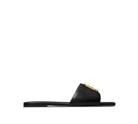 Tory Burch - Eleanor Slide Sandale Noir et Or - Femme - Chaussures - Noir - Taille: 37 EU