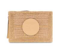 Tory Burch - Ella Hand Pouch - Femme - Sacs - Beige - Taille: ONE Size