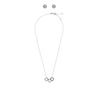 Tory Burch - Ensemble Collier et Boucles d'Oreilles - Femme - Accessoires - Gris - Taille: ONE Size