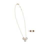 Tory Burch - Ensemble collier et boucles d'oreilles Miller Pave - Femme - Accessoires - Jaune - Taille: ONE Size