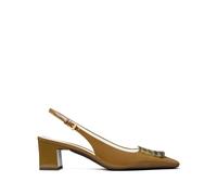 Tory Burch - Escarpins slingback en cuir marron - Femme - Chaussures - Brun - Taille: 37 1/2 EU