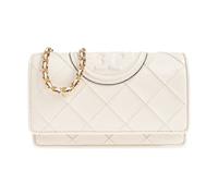 Tory Burch - Fleming Chain Wallet - Femme - Accessoires - Beige - Taille: ONE Size