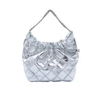 Tory Burch - Fleming Metallic Mini Hobo Bag - Femme - Sacs - Gris - Taille: ONE Size