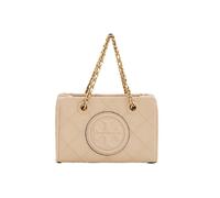 Tory Burch Fleming Soft Mini Chain Leder Tote Beige Sac à main