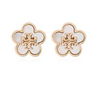 Tory Burch - Forget Me Not Stud Earrings - Femme - Accessoires - Beige - Taille: ONE Size