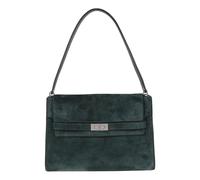 Tory Burch - Grand Sac à Bandoulière en Daim - Femme - Sacs - Bleu - Taille: ONE Size
