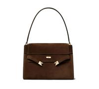 Tory Burch - Grand sac à bandoulière en daim - Femme - Sacs - Brun - Taille: ONE Size