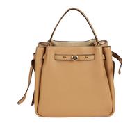 Tory Burch - Hammered Leather Bucket Bag - Femme - Sacs - Brun - Taille: ONE Size