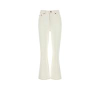 Tory Burch - Jean Bootcut Stretch en Denim - Femme - Jeans - Blanc - Taille: W28