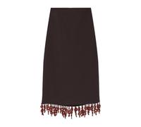 Tory Burch - Jupe Crêpe Ornée - Femme - Jupes - Brun - Taille: 36 FR