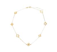 Tory Burch - Kira Clover Charm Necklace - Femme - Accessoires - Jaune - Taille: ONE Size