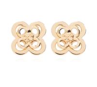 Tory Burch - Kira Clover Stacked Stud - Femme - Accessoires - Jaune - Taille: ONE Size