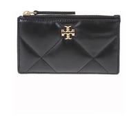 Tory Burch - Kira Diamond Quilt Zip Card Case - Femme - Accessoires - Noir - Taille: ONE Size
