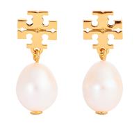 Tory Burch - Kira Pearl Drop Earring - Femme - Accessoires - Jaune - Taille: ONE Size