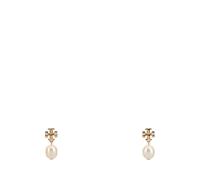 Tory Burch - Kira Pearl Drop Earrings - Femme - Accessoires - Jaune - Taille: ONE Size