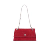 Tory Burch - Kira Turnlock Suede Shoulder Bag - Femme - Sacs - Rouge - Taille: ONE Size