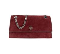 Tory Burch - Kira Turnlock Suede Shoulder Bag - Femme - Sacs - Rouge - Taille: ONE Size