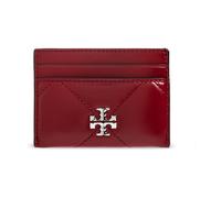 Tory Burch - Leather Card Holder - Femme - Accessoires - Rouge - Taille: ONE Size
