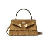 Tory Burch - Lee Radziwill Petite Suede Fringe Mini Top-Handle - Femme - Sacs - Brun - Taille: ONE Size