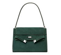 Tory Burch - Lee Radziwill Sac à bandoulière en daim - Femme - Sacs - Vert - Taille: ONE Size