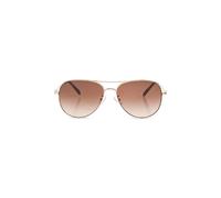 Tory Burch - Logo Frame Aviator Lunettes de soleil - Femme - Accessoires - Jaune - Taille: 58 MM