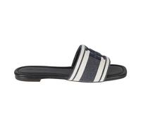 Tory Burch - Logo Jacquard Slide - Femme - Chaussures - Noir - Taille: 36 EU