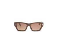 Tory Burch - Lunettes de soleil rectangulaires en acétate - Femme - Accessoires - Brun - Taille: 52 MM