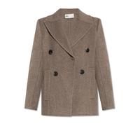 Tory Burch - Manteau court à double boutonnage - Femme - Manteaux - Brun - Taille: 38 FR