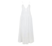 Tory Burch Robe Maxi en lin et soie Femme Blanc Taille 38 FR
