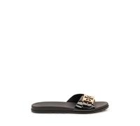 Tory Burch - Mellow Buckle Slide - Femme - Chaussures - Noir - Taille: 39 EU
