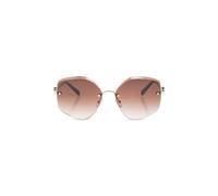 Tory Burch - Miller Metal Geometric Lunettes de soleil - Femme - Accessoires - Rose - Taille: 58 MM