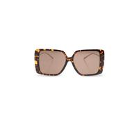 Tory Burch - Miller Oversized Square Lunettes de soleil - Femme - Accessoires - Brun - Taille: 56 MM