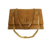 Tory Burch - Mini Kira Turnlock Suede Shoulder Bag - Femme - Sacs - Brun - Taille: ONE Size