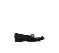 Tory Burch - Mocassins Bicolores à Plaque Logo - Femme - Chaussures - Noir - Taille: 38 1/2 EU