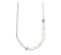 Tory Burch - Moondance Multi Strand Pearl Necklace - Femme - Accessoires - Gris - Taille: ONE Size