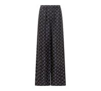 Tory Burch - Pantalon en Soie Jacquard - Femme - Pantalons - Bleu - Taille: 36 FR