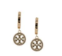 Tory Burch - Pave Huggie Hoop Boucle d'oreille Accessoires - Femme - Accessoires - Jaune - Taille: ONE Size
