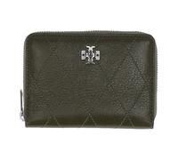 Tory Burch - Petit portefeuille zippé Charlie matelassé - Femme - Accessoires - Vert - Taille: ONE Size