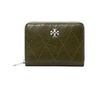 Tory Burch - Petit portefeuille zippé Charlie matelassé - Femme - Accessoires - Vert - Taille: ONE Size
