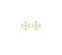 Tory Burch - Petites Boucles d'Oreilles Icone Email - Femme - Accessoires - Beige - Taille: ONE Size