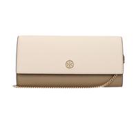Tory Burch - Pochette en Cuir Beige avec Logo Avant - Femme - Sacs - Beige - Taille: ONE Size