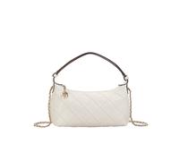 TORY BURCH Pochette en cuir - Pouche FLEMING crème
