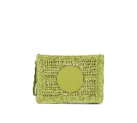 TORY BURCH pochette verte en paille - UNI