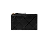 Tory Burch - Porte-cartes zippé Fleming Soft - Femme - Accessoires - Noir - Taille: ONE Size