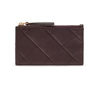 Tory Burch - Porte-cartes zippé Fleming Soft - Femme - Accessoires - Rouge - Taille: ONE Size